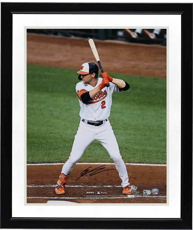 Gunnar Henderson Baltimore Orioles Autographed 16" x 20" White Jersey Batting Stance Photograph