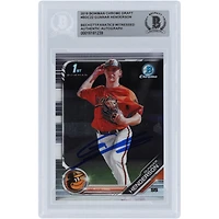 Gunnar Henderson Baltimore Orioles Autographié 2019 Bowman Chrome Draft 1er Bowman #BDC-22 Beckett Fanatics Witnessed Authenticated Card