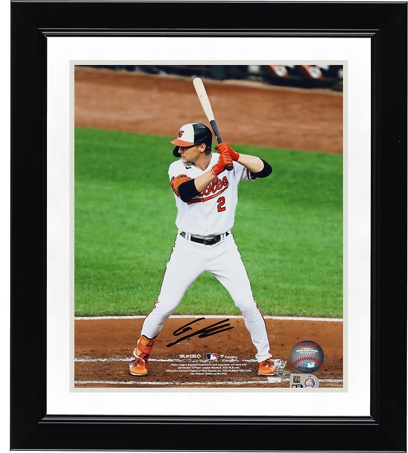 Gunnar Henderson Baltimore Orioles Autographed 8" x 10" White Jersey Batting Stance Photograph