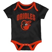 Infant & Newborn Outerstuff Baltimore Orioles All Day Play Three-Piece Bodysuit Set