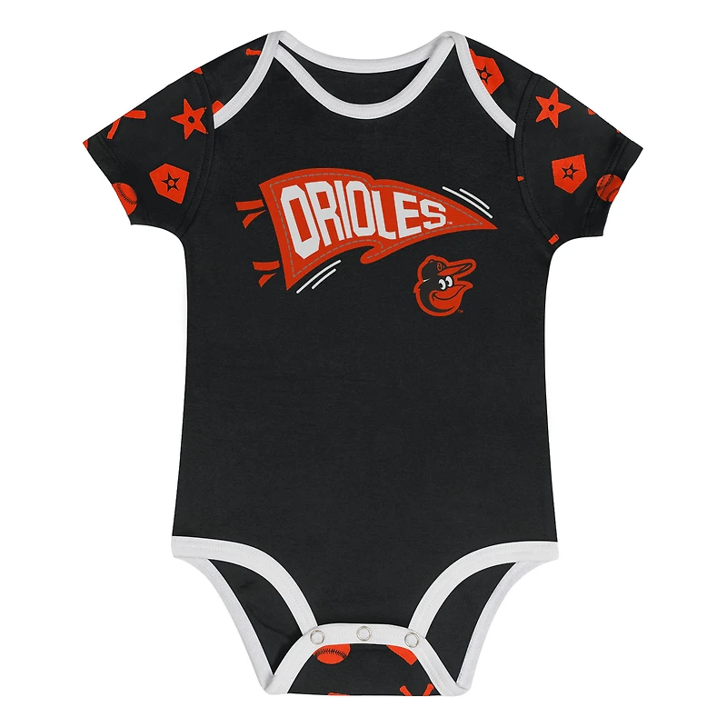 Ensemble de couvre-couches pour bébé Black Baltimore Orioles On Deck 2 pièces