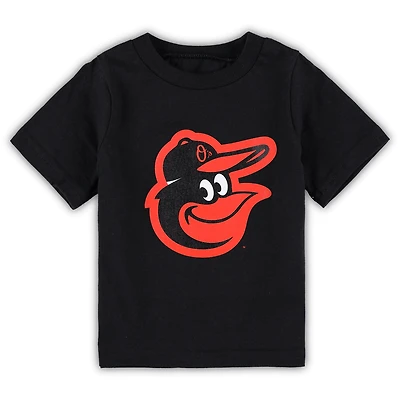 T-shirt noir pour bébé avec logo principal de l'équipe des Orioles Baltimore