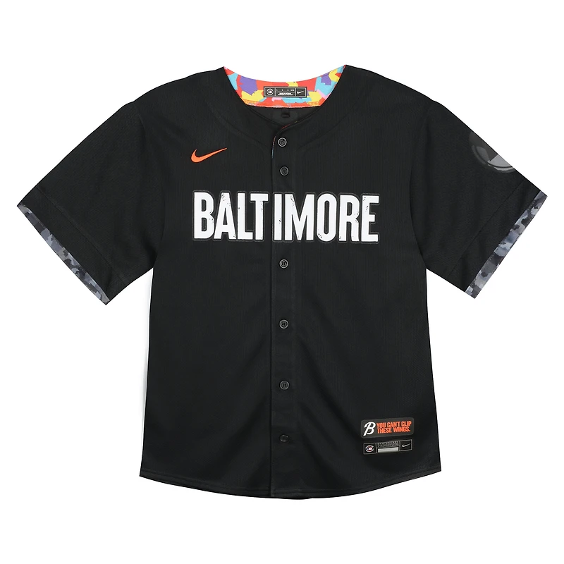 Maillot Nike noir Baltimore Orioles City Connect Limited pour bébé