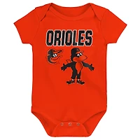 Infant Outerstuff Baltimore Orioles Home Plate 3-Piece Bodysuit Set