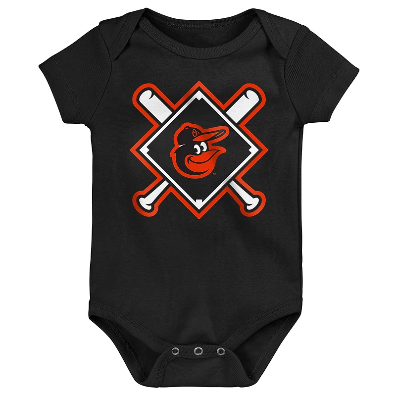 Infant Outerstuff Baltimore Orioles Home Plate 3-Piece Bodysuit Set