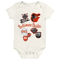 Infant Outerstuff Baltimore Orioles Home Plate 3-Piece Creeper Set