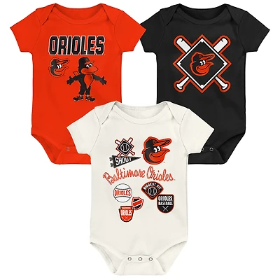 Ensemble de body 3 pièces pour bébé Outerstuff Baltimore Orioles Home Plate