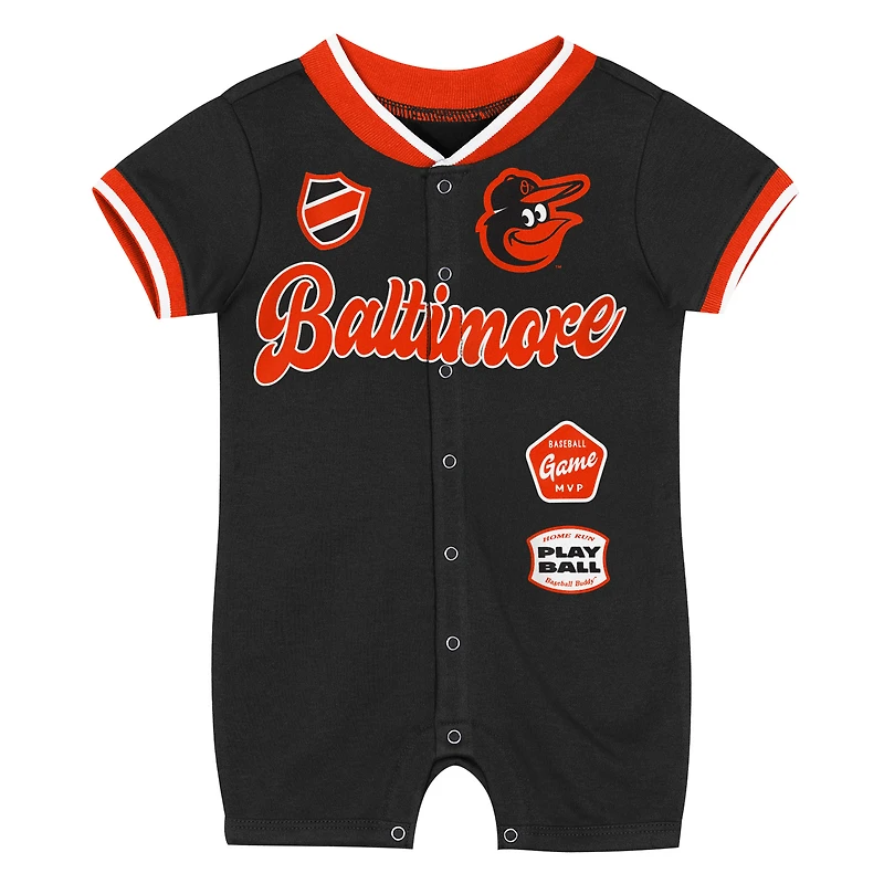 Infant Outerstuff Black Baltimore Orioles Pinch Coverall
