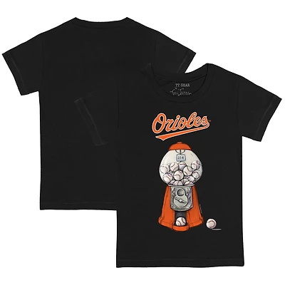 T-shirt pour bébé avec motif de machine à chewing-gum noir des Baltimore Orioles