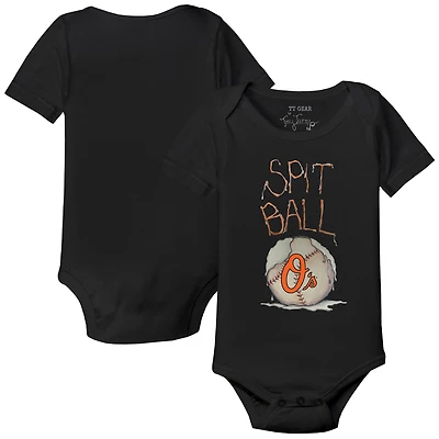 Body bébé noir à motif navet des Baltimore Orioles Spit Ball