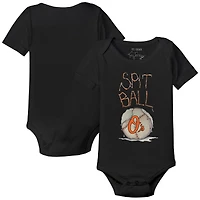 Body bébé noir à motif navet des Baltimore Orioles Spit Ball