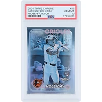 Carte de recrue Jackson Holliday, Baltimore Orioles, 2024 Topps Chrome Frozenfractor n° 88, authentifiée PSA 10, n° 5/0
