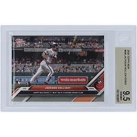 Jackson Holliday Baltimore Orioles 2024 Topps Now Joyeuses fêtes ! Premier coup de circuit en MLB : Grand Chelem 31/07/2024 #498 BGS Carte recrue authentifiée 9.5