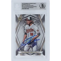 Jackson Holliday Baltimore Orioles Autographié 2023 Bowman Chrome Draft Invicta #BI-1 Beckett Fanatics Witnessed Authenticated Card