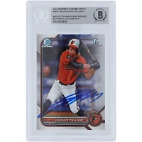 Jackson Holliday Baltimore Orioles Autographié 2022 Bowman Chrome Draft #BDC-168 Beckett Fanatics Witnessed Authenticated Card