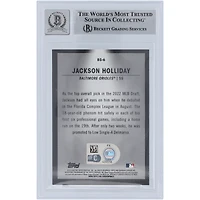 Jackson Holliday Baltimore Orioles Autographié 2023 Bowman Chrome Spotlights #BS-6 Beckett Fanatics Témoin Authentifié 10 Carte