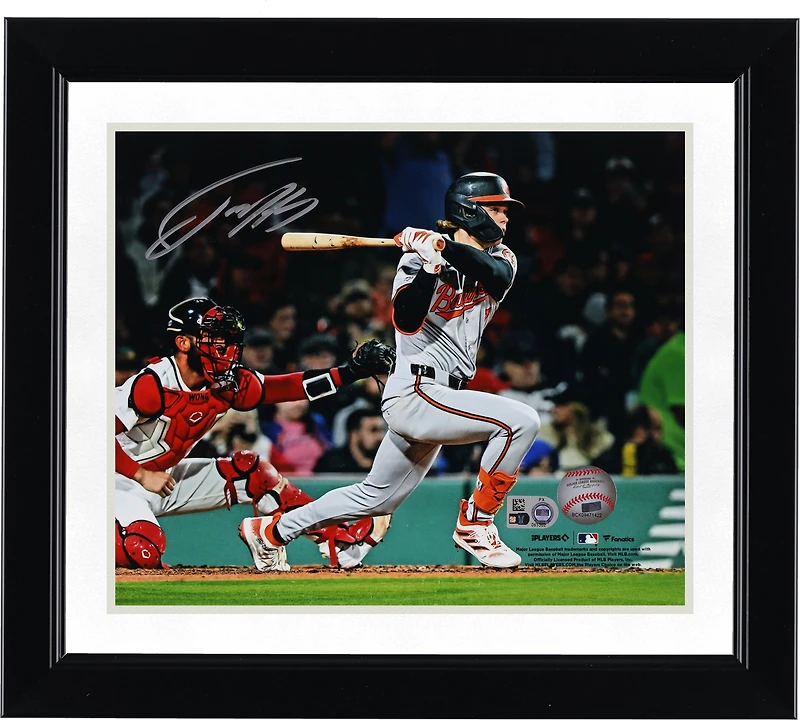 Photographie autographiée de Jackson Holliday pour ses débuts en MLB par les Orioles de Baltimore, 8" x 10"