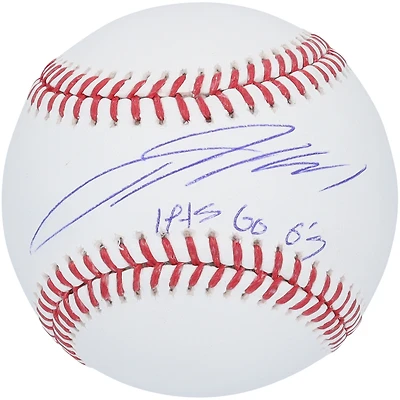 Baseball autographié par Jackson Holliday des Orioles de Baltimore avec l'inscription « Lets Go O's »