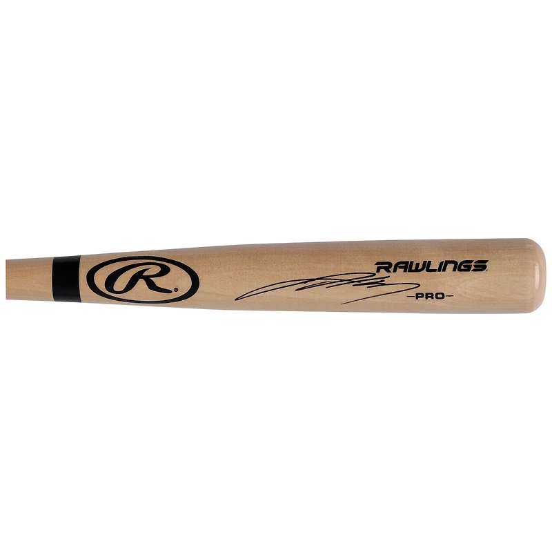 Jackson Holliday Baltimore Orioles a autographié la batte de baseball Pro Model Blonde Rawlings