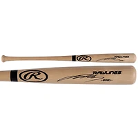 Jackson Holliday Baltimore Orioles a autographié la batte de baseball Pro Model Blonde Rawlings