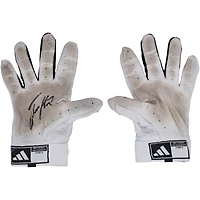 Jackson Holliday Baltimore Orioles Autographed Game-Used White/Black adidas Batting Gloves from the 2024 MLB Season