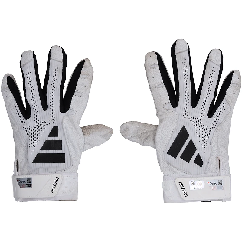 Jackson Holliday Baltimore Orioles Autographed Game-Used White/Black adidas Batting Gloves from the 2024 MLB Season