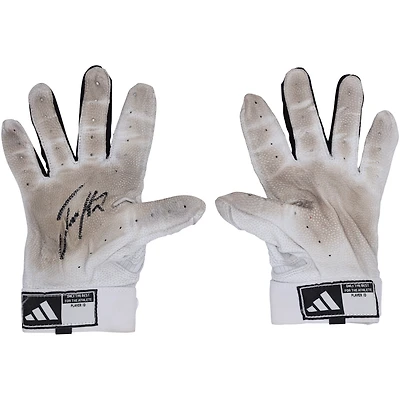 Jackson Holliday Baltimore Orioles Autographed Game-Used White/Black adidas Batting Gloves from the 2024 MLB Season