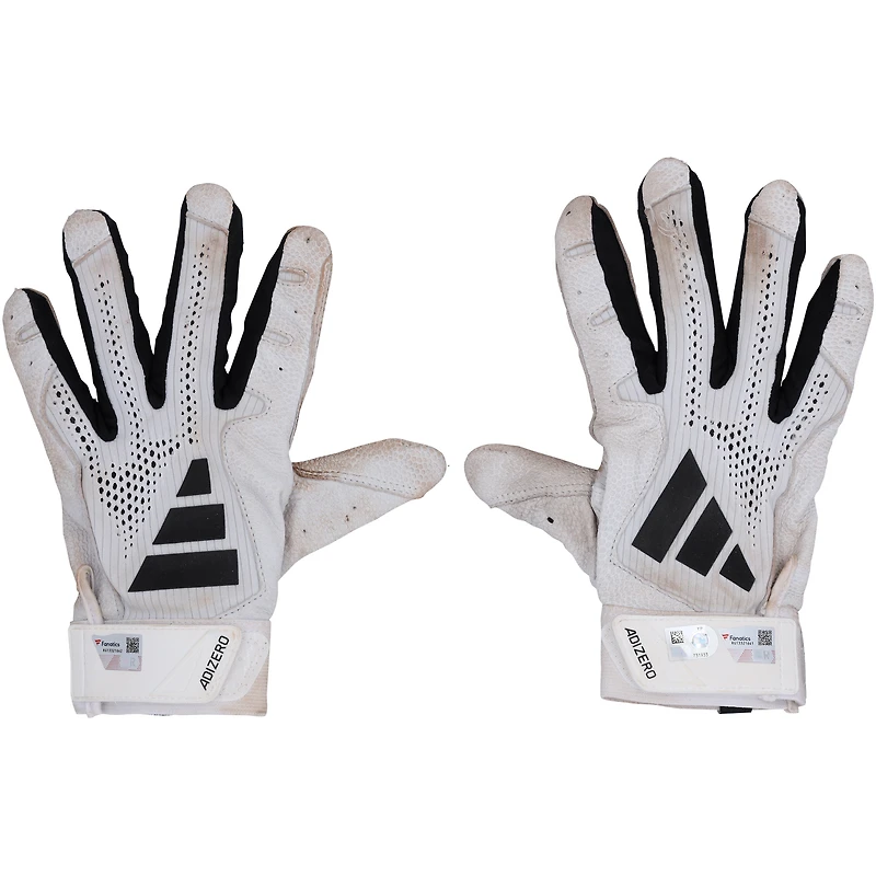Jackson Holliday Baltimore Orioles Autographed Game-Used White/Black adidas Batting Gloves from the 2024 MLB Season