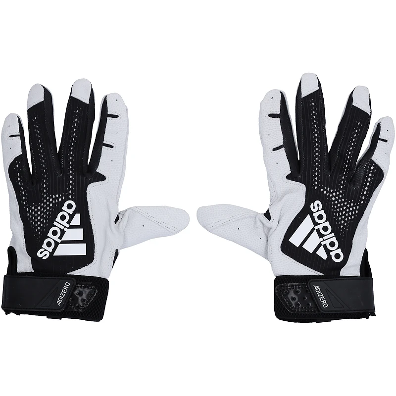Jackson Holliday Baltimore Orioles Autographed Player-Issued White/Black adidas Batting Gloves from the 2024 MLB Season