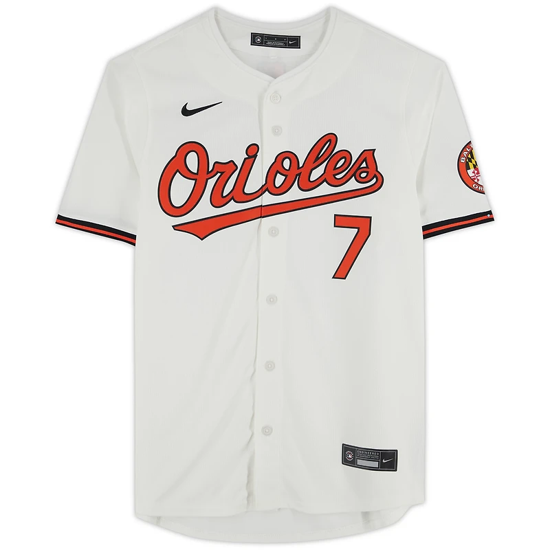 Jackson Holliday Baltimore Orioles Autographed White Nike Limited Jersey