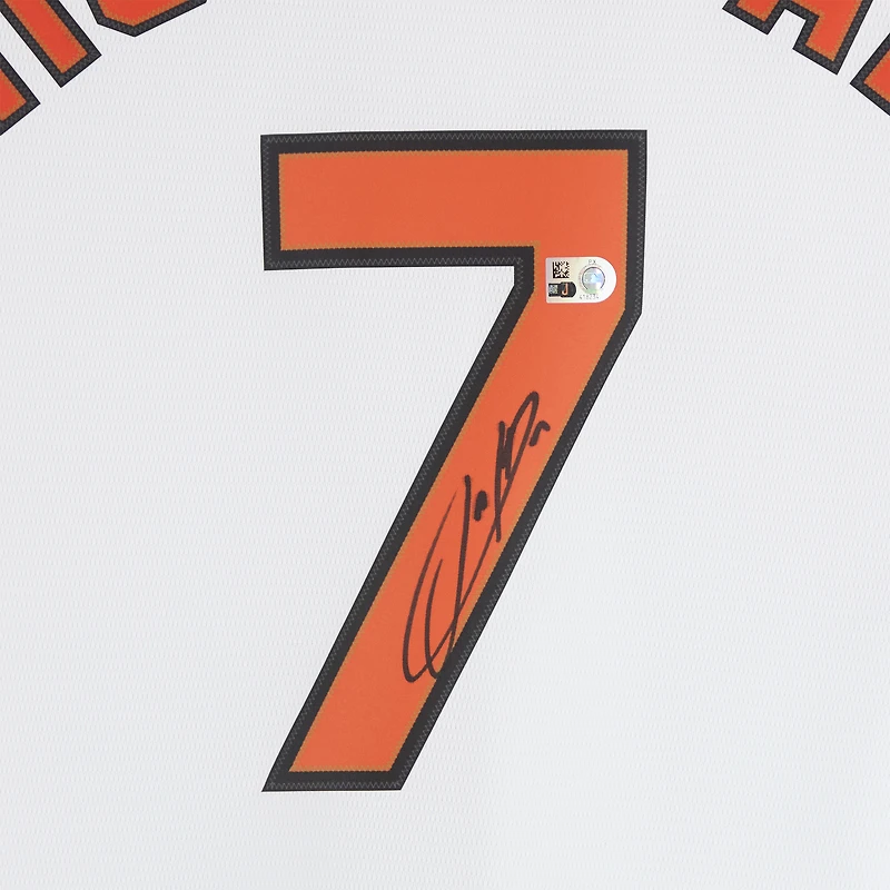 Maillot réplique blanc Nike autographié de Jackson Holliday, des Orioles de Baltimore