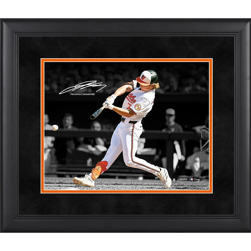 Photographie encadrée de Jackson Holliday Baltimore Orioles Fac-similé Signature 11" x 14 "