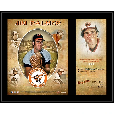 Jim Palmer Baltimore Orioles 12" x 15" Hall of Fame Career Profile Sublimated Plaque