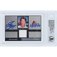 Jim Palmer Baltimore Orioles Autographié 2003 Flair Greats Cut of History White Pants Relic #FG-JP Beckett Fanatics Witnessed Authenticed 10 Card avec l'inscription "HOF 90"
