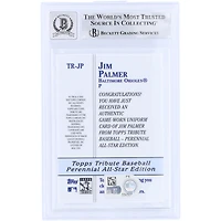 Jim Palmer Baltimore Orioles Autographed 2003 Topps Tribute Perennial All-Star GU Relic #TR-JP Beckett Fanatics Witnessed Authenticated /10 Card