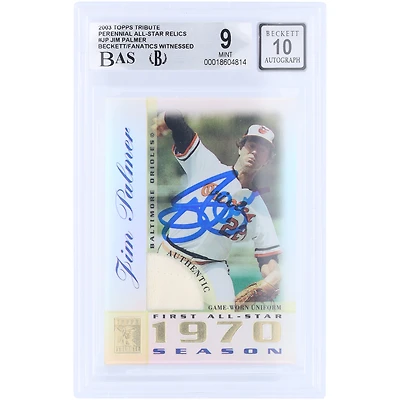Jim Palmer Baltimore Orioles Autographed 2003 Topps Tribute Perennial All-Star GU Relic #TR-JP Beckett Fanatics Witnessed Authenticated /10 Card
