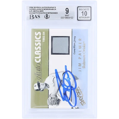 Jim Palmer Baltimore Orioles Autographed 2004 Fleer Skybox Autographics Auto Classics GU Relic #AM-JP #/350 Beckett Fanatics Witnessed Authenticated /10 Card