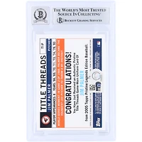 Carte autographiée de Jim Palmer (Baltimore Orioles) de la série Topps Pristine Legends Title Threads GU Relic 2005, numéro TT-JP, authentifiée par Beckett Fanatics Witnessed (n° 10).