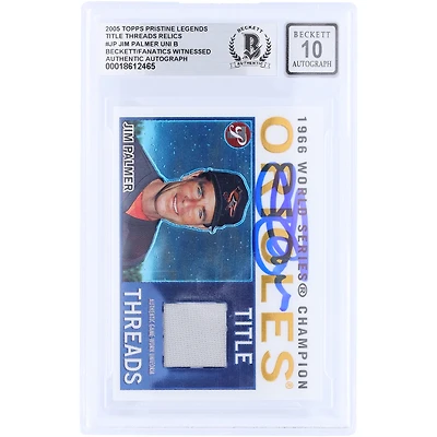 Jim Palmer Baltimore Orioles Autographed 2005 Topps Pristine Legends Title Threads GU Relic #TT-JP Beckett Fanatics Witnessed Authenticated 10 Card
