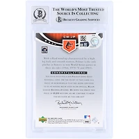 Carte autographiée de Jim Palmer (Baltimore Orioles), collection Upper Deck Sweet Spot Classic Memorabilia GU Relic 2007, numéro CM-JP, authentifiée par Beckett Fanatics Witnessed, avec inscription « HOF 90 ».