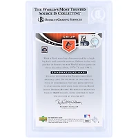 Carte autographiée par Jim Palmer des Orioles de Baltimore, collection Upper Deck Sweet Spot Classic Memorabilia GU Relic 2007, numéro CM-JP, authentifiée par Beckett Fanatics Witnessed avec inscription « HOF 90 ».