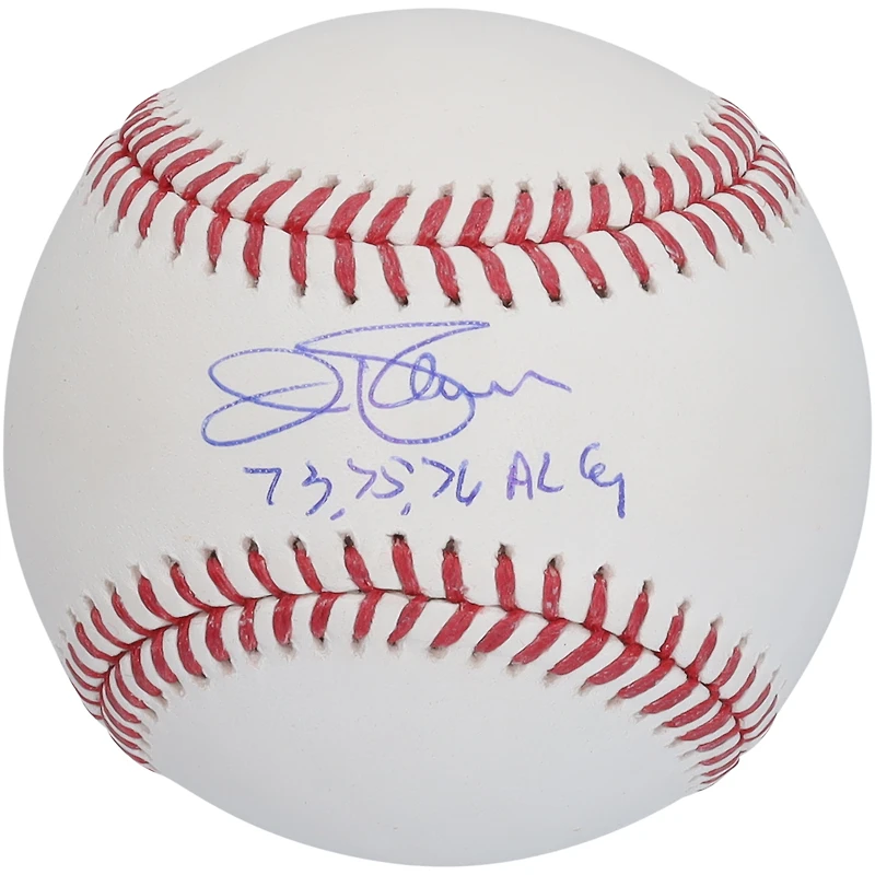 Baseball autographié par Jim Palmer des Orioles de Baltimore avec l'inscription « 73, 75, 76 AL CY »