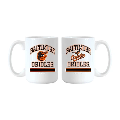 Logo Brands Baltimore Orioles 15oz. Current & Throwback Mug Set