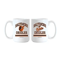 Logo Brands Baltimore Orioles 15oz. Current & Throwback Mug Set
