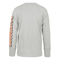 Men's '47  Gray Baltimore Orioles Big & Tall Distressed Franklin Long Sleeve T-Shirt