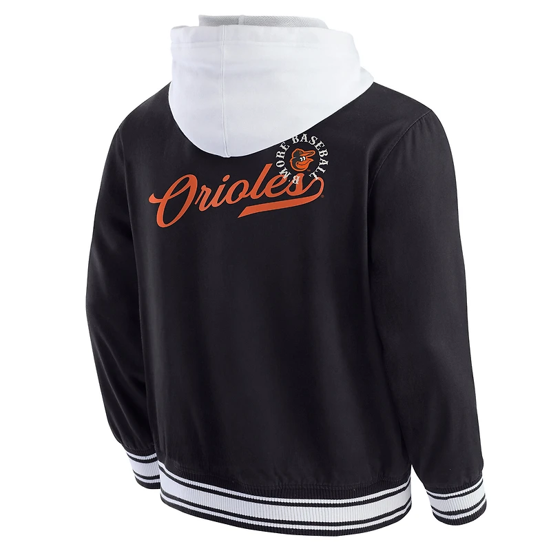 Men's Darius Rucker Collection by Fanatics  Black Baltimore Orioles Full-Snap Hooded Jacket
