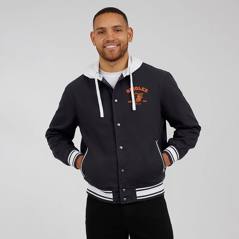 Men's Darius Rucker Collection by Fanatics  Black Baltimore Orioles Full-Snap Hooded Jacket