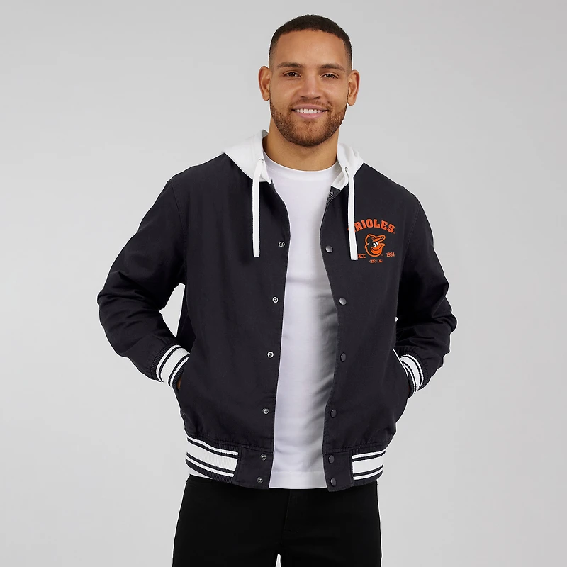 Men's Darius Rucker Collection by Fanatics  Black Baltimore Orioles Full-Snap Hooded Jacket
