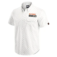 Men's Darius Rucker Collection by Fanatics  Cream Baltimore Orioles Printed Button-Down Shirt