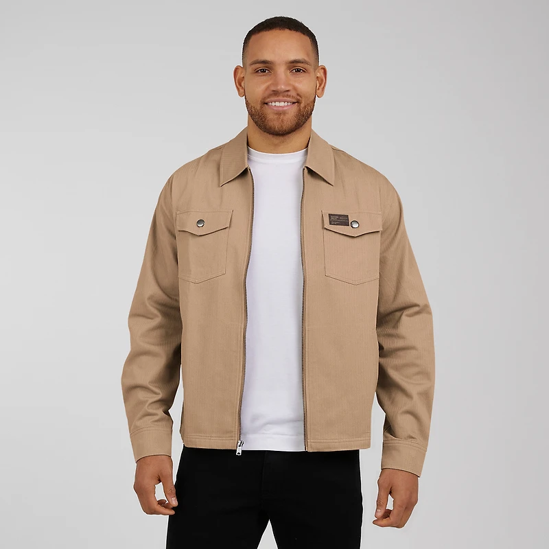 Veste zippée délavée et vieillie pour homme de la collection Darius Rucker par Fanatics des Baltimore Orioles, couleur tan